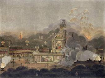 A View of the Temple of Concord in the Green Park, 1st August 1814 (aquatint) | Obraz na stenu
