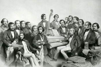 The Musical Union, publ. by Hanhart, 1851 (litho) (b/w photo) | Obraz na stenu