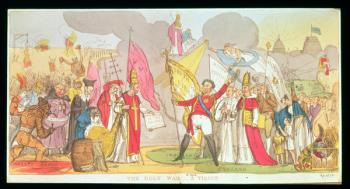 The Holy War - A Vision, satirical cartoon of the struggle for Catholic Emancipation in Ireland, 1826 (engraving) | Obraz na stenu