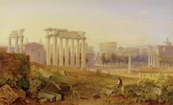 Across the Forum, Rome, 1828 (w/c and gouache over graphite on paper) | Obraz na stenu