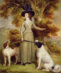 The Countess of Effingham with Gun and Shooting Dogs, 1787 (oil on canvas) | Obraz na stenu