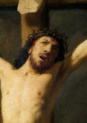 Christ on the Cross, detail of the head (oil on canvas) (detail of 154029) | Obraz na stenu