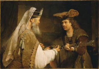 Ahimelech giving the sword of Goliath to David, c.1680 (oil on canvas) | Obraz na stenu