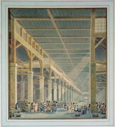 View of 'La Halle aux Vins', before 1808 (w/c on paper) | Obraz na stenu