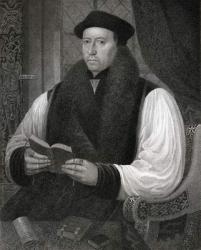Portrait of Thomas Cranmer (1489-1556) from 'Lodge's British Portraits', 1823 (litho) | Obraz na stenu