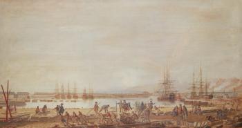 View of the New Port of Toulon and the King's Squadron, 1777 (gouache) | Obraz na stenu