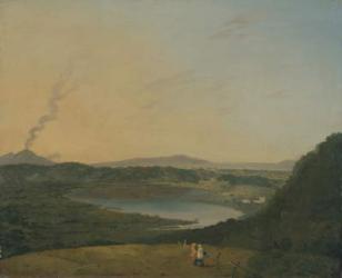 Lago d'Agnano with Vesuvius in the Distance, c.1770-75 (oil on canvas) | Obraz na stenu