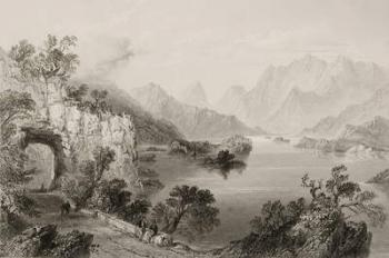 The Upper Lake at Killarney, County Killarney, Ireland, from 'Scenery and Antiquities of Ireland' by George Virtue, 1860s (engraving) | Obraz na stenu