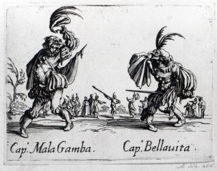 Balli de Sfessania, c.1622 (engraving) (b/w photo) | Obraz na stenu