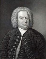 Portrait of Johann Sebastian Bach, German composer (engraving) | Obraz na stenu