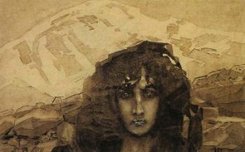 Head of a Demon, 1890 (w/c on carboard) | Obraz na stenu
