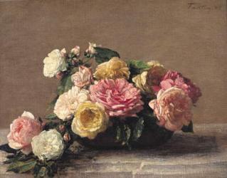Roses in a Dish, 1882 (oil on canvas) | Obraz na stenu