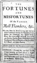 Title Page for 'Moll Flanders' by Daniel Defoe, published 1722 (printed paper) | Obraz na stenu