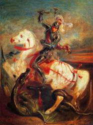 Saint George and the Dragon (oil on canvas) | Obraz na stenu