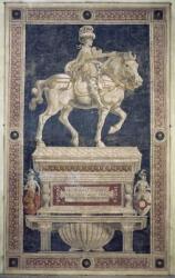 Equestrian monument of Niccolo Marucci da Tolentino (d.1435), 1456 (fresco) | Obraz na stenu