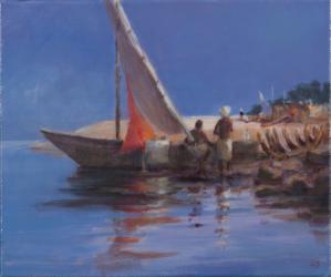 Boat Yard, Kilifi, 2012 (acrylic on canvas) | Obraz na stenu