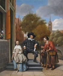 The Burgher of Delft and his Daughter, 1655 (oil on canvas) | Obraz na stenu