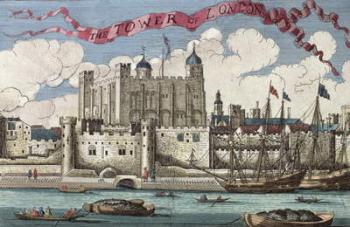 Tower of London Seen from the River Thames, from 'A Book of the Prospects of the Remarkable Places in and about the City of London', c.1700 (engraving) | Obraz na stenu