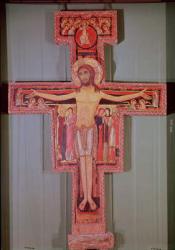 The Crucifix of St. Damian (painted wood) | Obraz na stenu
