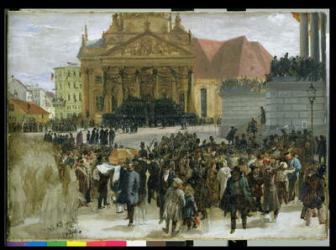 Victims of the March Revolution in Berlin Lying in State, 1848 (oil on canvas) | Obraz na stenu