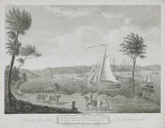 A View of the Town and Harbour of Montego Bay, in the Parish of St. James, Jamaica, taken from the Road leading to St. Ann's, from 'Spilsbury's Views of Jamaica', 1770 (engraving) | Obraz na stenu