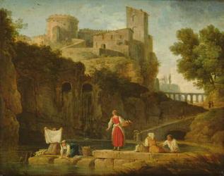 View of Italy (oil on canvas) | Obraz na stenu