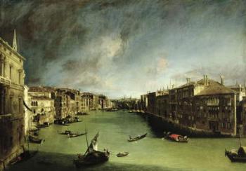 The Grand Canal, View of the Palazzo Balbi towards the Rialto Bridge, 1724 (oil on canvas) | Obraz na stenu