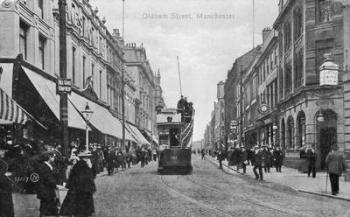 Oldham Street, Manchester, c.1910 (b/w photo) | Obraz na stenu