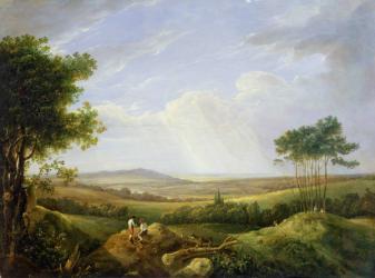 Landscape with Figures (oil on panel) | Obraz na stenu