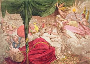 The Lover's Dream, 24th January 1795 (coloured engraving) | Obraz na stenu