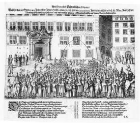 The Peace of Nuremberg, 25th September 1649 (engraving) | Obraz na stenu