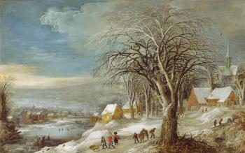 Winter Landscape (oil on canvas) | Obraz na stenu