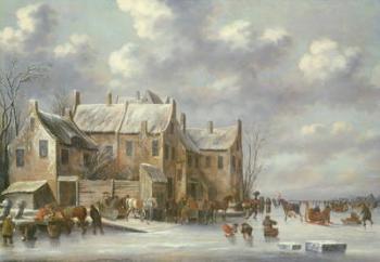 Winter Scene with View at Medemblik | Obraz na stenu