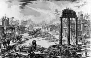 View of the Roman Forum, from the 'Views of Rome' series, 1758 (etching) | Obraz na stenu
