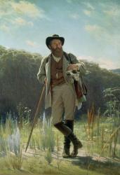 Portrait of Ivan Ivanovich Shishkin (1832-98), 1873 (oil on canvas) | Obraz na stenu