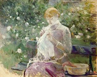 Pasie sewing in Bougival's Garden, 1881 (oil on canvas) | Obraz na stenu