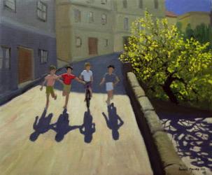 Children Running, Lesbos, 1999 (oil on canvas) | Obraz na stenu