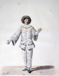 Pierrot (coloured engraving) | Obraz na stenu