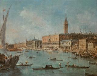 The Doge's Palace and the Molo from the Basin of San Marco, Venice, c.1770 (oil on canvas) | Obraz na stenu