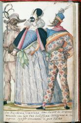 MS W.477 fol.16 Illumination from Kippell's costume book, c.1588 (w/c on paper) | Obraz na stenu