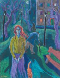 Evening Walk, 2005 (pastel on paper) | Obraz na stenu