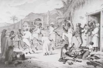 Negro Dance, from 'West India Scenery with Illustrations of Negro Character', printed by R. Jennings, 1836 (litho) | Obraz na stenu
