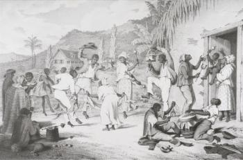 Negro Dance, from 'West India Scenery with Illustrations of Negro Character', printed by R. Jennings, 1836 (litho) | Obraz na stenu