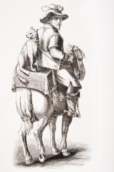 Hunting with a Leopard, after Jan Stradan (1523-1605), from 'Le Moyen Age et La Renaissance' by Paul Lacroix (1806-84) published 1847 (litho) | Obraz na stenu