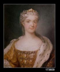 Portrait of Marie Leczinska (1703-68) Queen of France (pastel on paper) (see 173610 for pair) | Obraz na stenu