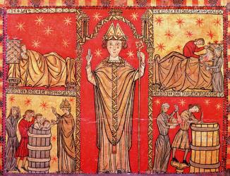 St. Nicholas of Bari (tempera on panel) | Obraz na stenu