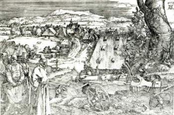 Landscape with Cannon, 1518 (etching) (b/w photo) | Obraz na stenu