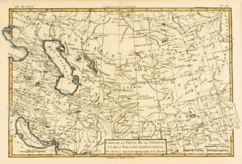 Persia, Georgia and Independent Tartary, from 'Atlas de Toutes les Parties Connues du Globe Terrestre' by Guillaume Raynal (1713-96) published 1780 (coloured engraving) | Obraz na stenu