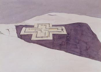 Giorgis III, Lalibela, Ethiopia, 1996 (w/c on paper) | Obraz na stenu