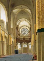 Interior of the Marienkirche in Utrecht, 1638 (oil on panel) (detail of 150808) | Obraz na stenu